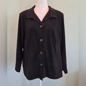 Fashion Bug Black Button Front Blazer Jacket Size 18/20